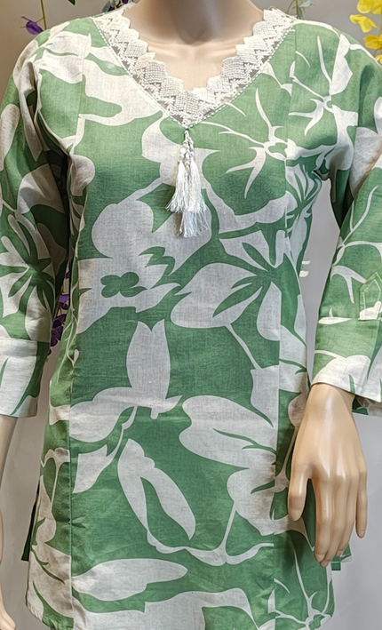 Mint Melody Lace Short Top