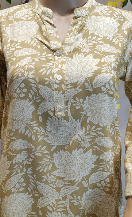 Honeydew Floral Tunic Short Top