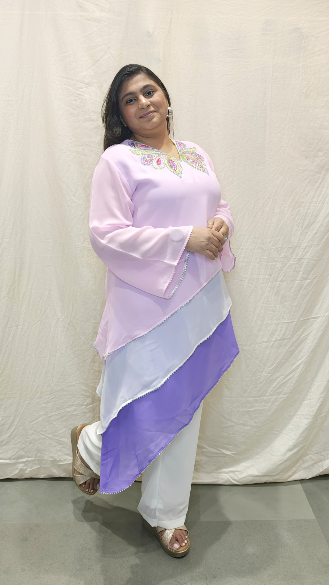 Butterfly Blush Georgette Top