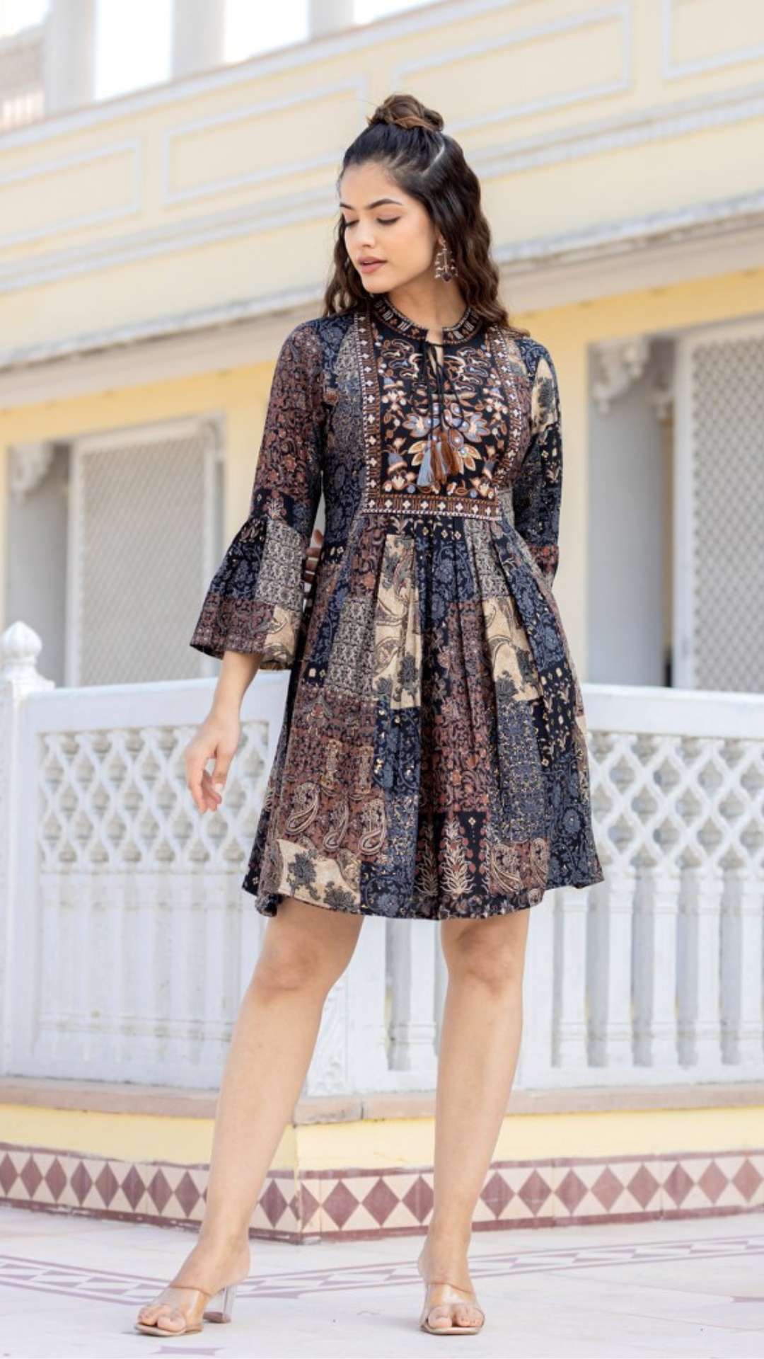 Mocha Charm Cotton Frock