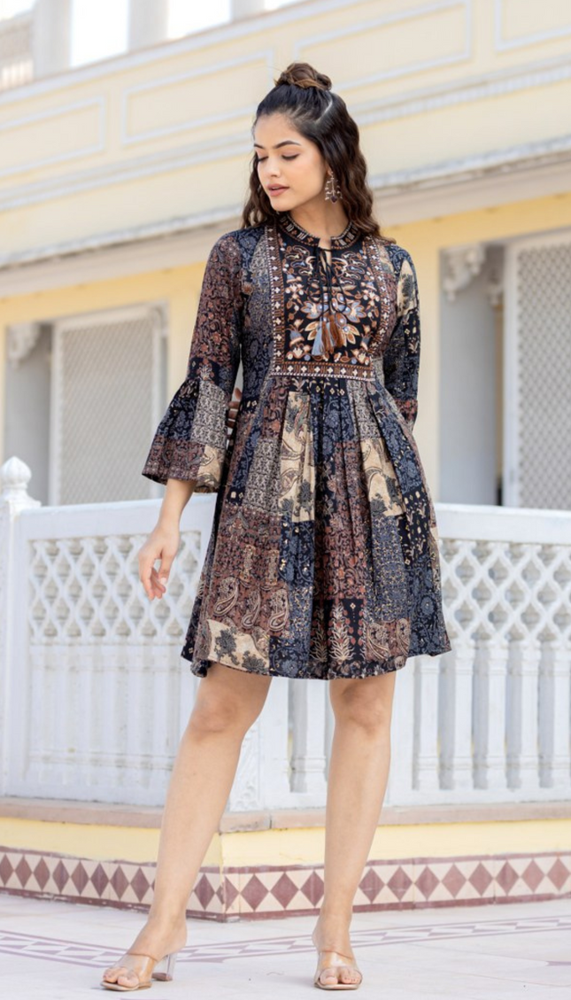 Mocha Charm Cotton Frock