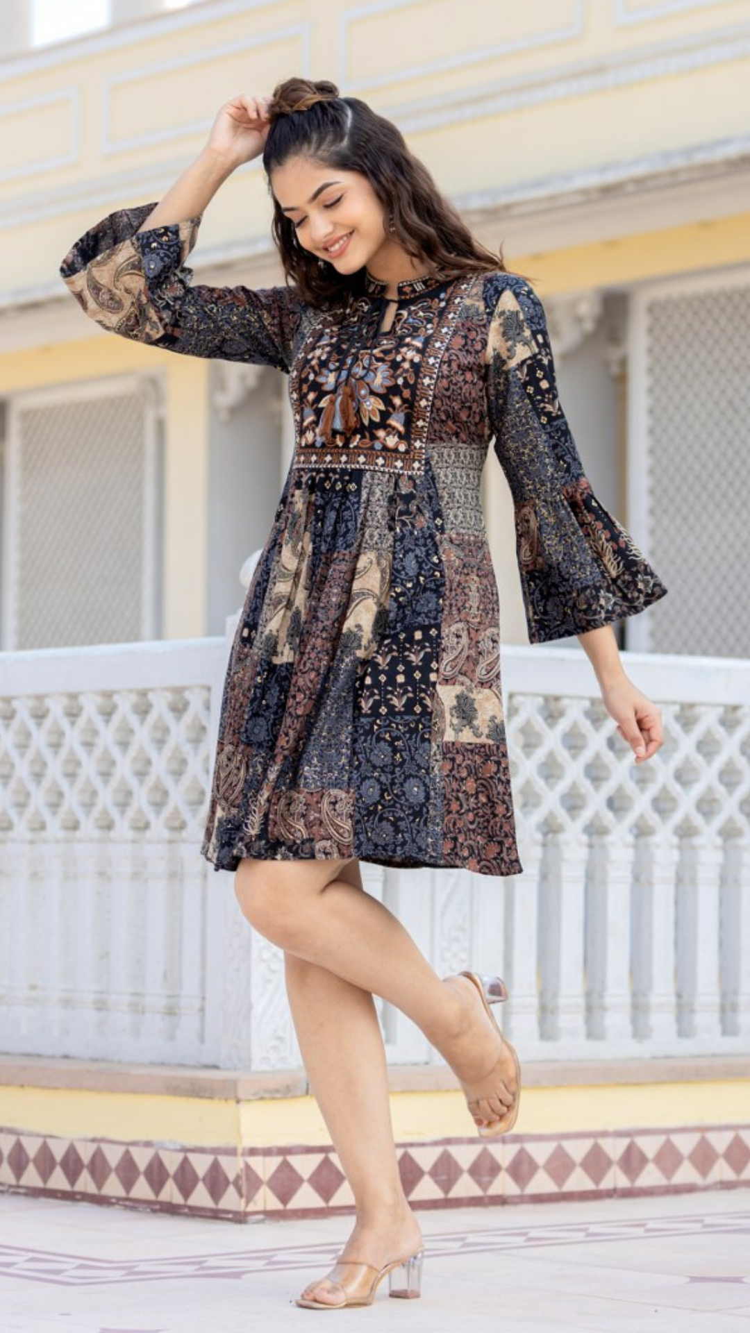 Mocha Charm Cotton Frock