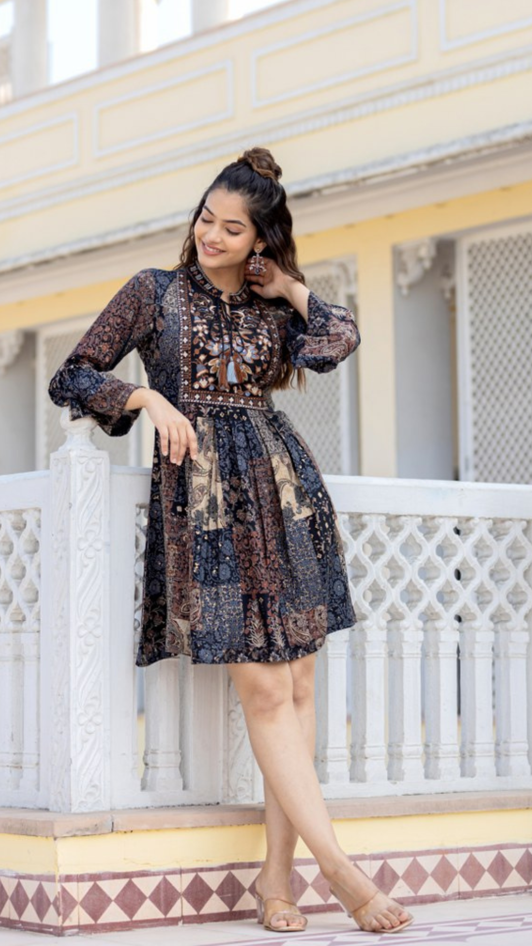 Mocha Charm Cotton Frock