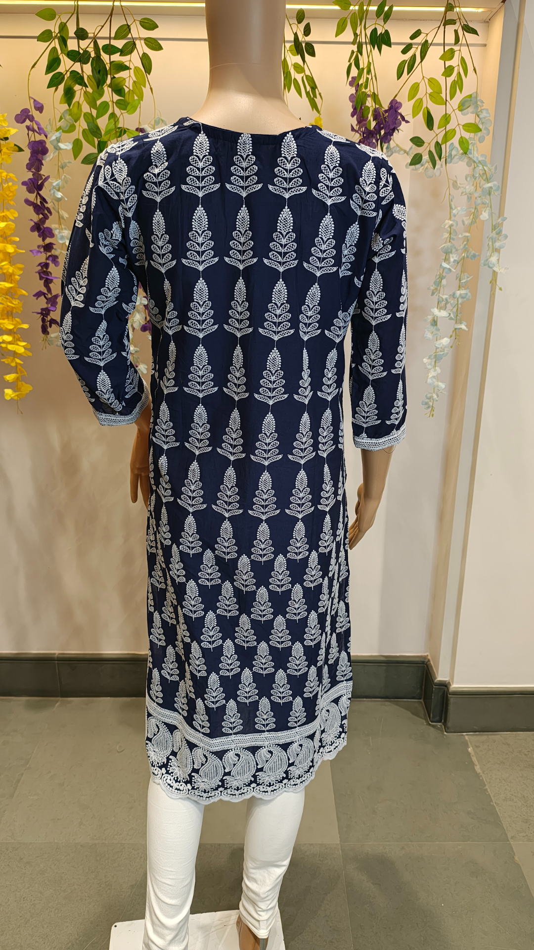 Blue Lagoon Embroidered Kurti