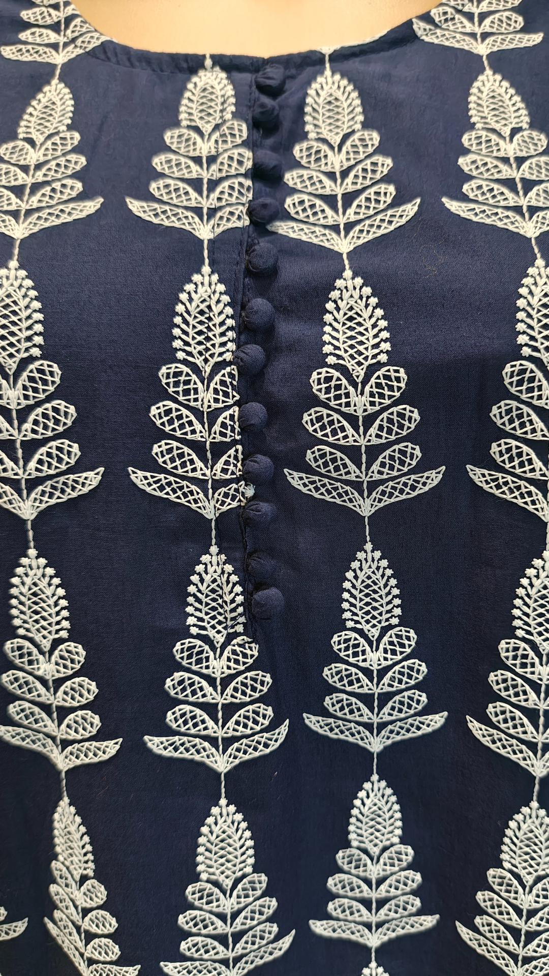 Blue Lagoon Embroidered Kurti