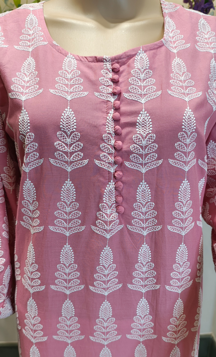 Rose Mist Office Wear Kurti