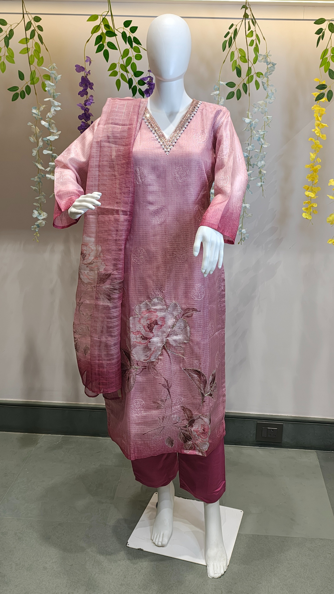 Rosette Glow Handcrafted Kota Ensemble