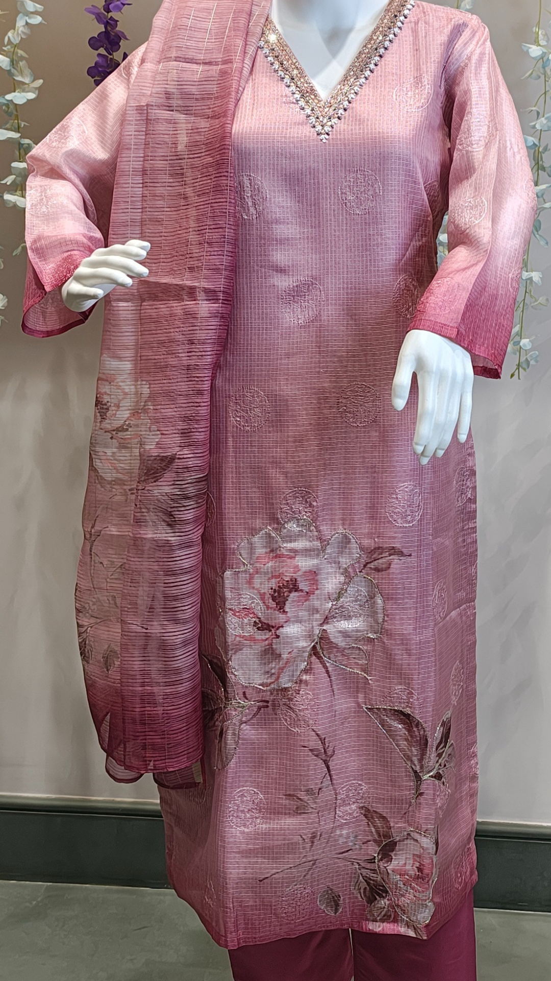 Rosette Glow Handcrafted Kota Ensemble
