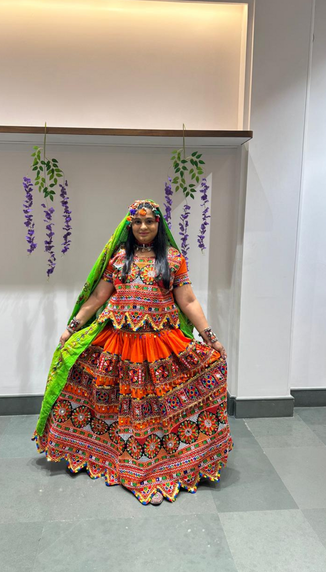 LuxeLatkan Mirror Work Chaniya Choli Set