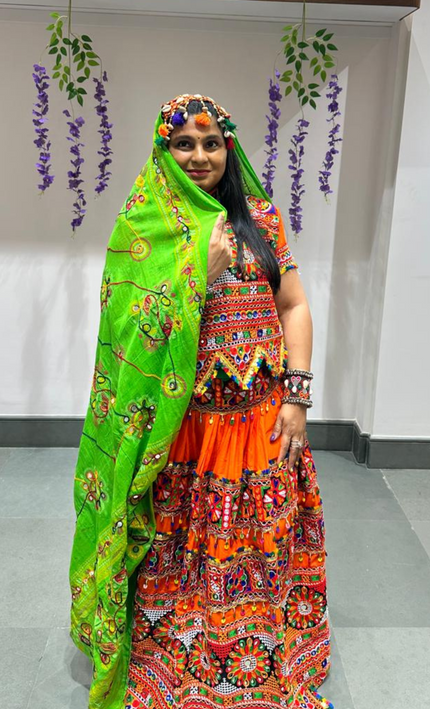 LuxeLatkan Mirror Work Chaniya Choli Set