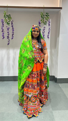 Orange & Green / Free Size