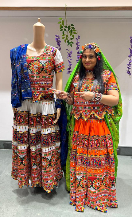 LuxeLatkan Mirror Work Chaniya Choli Set