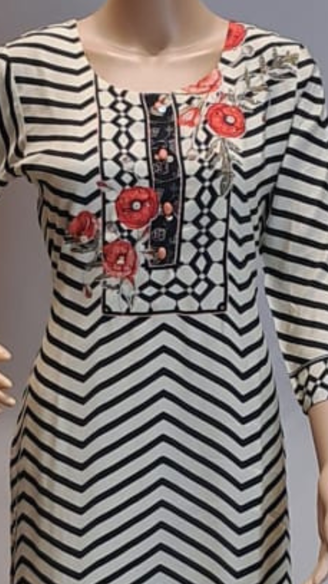 Urban Stripes Crepe Kurti