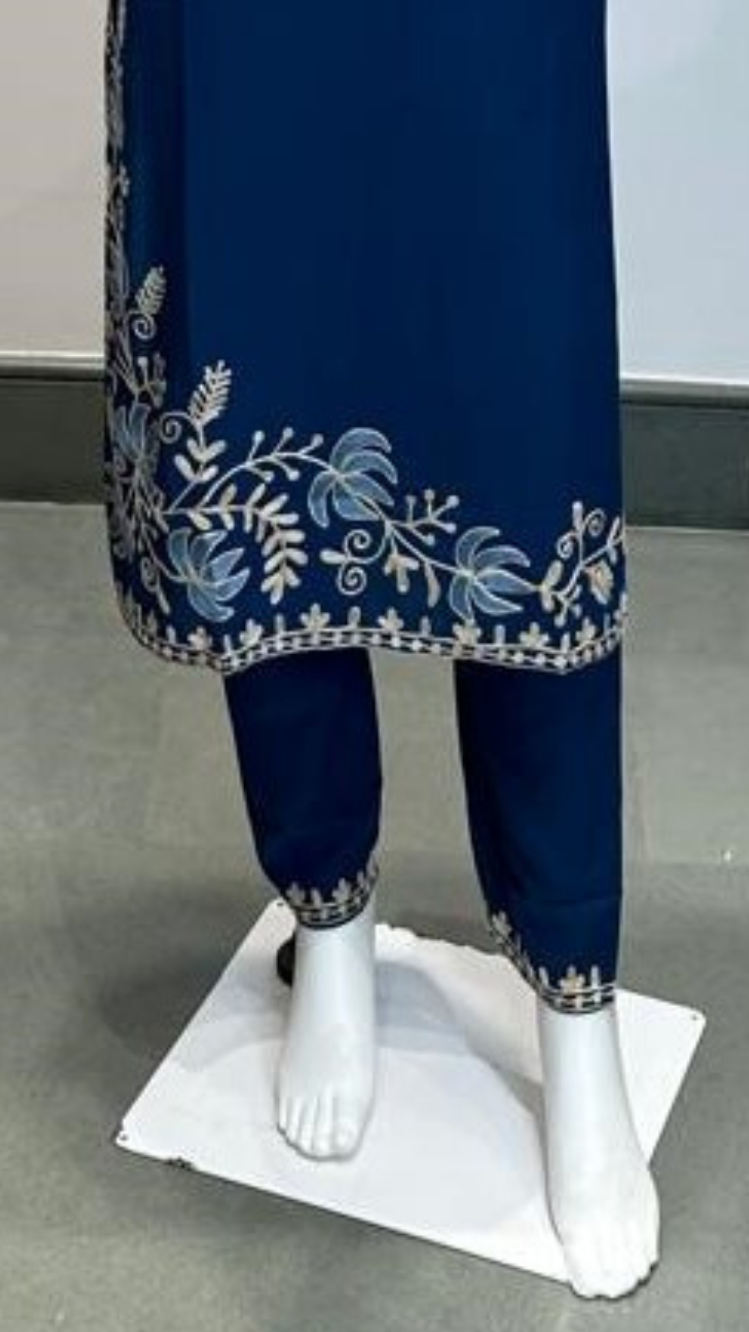 Regal Kashmiri Teal Blue Kurta Set