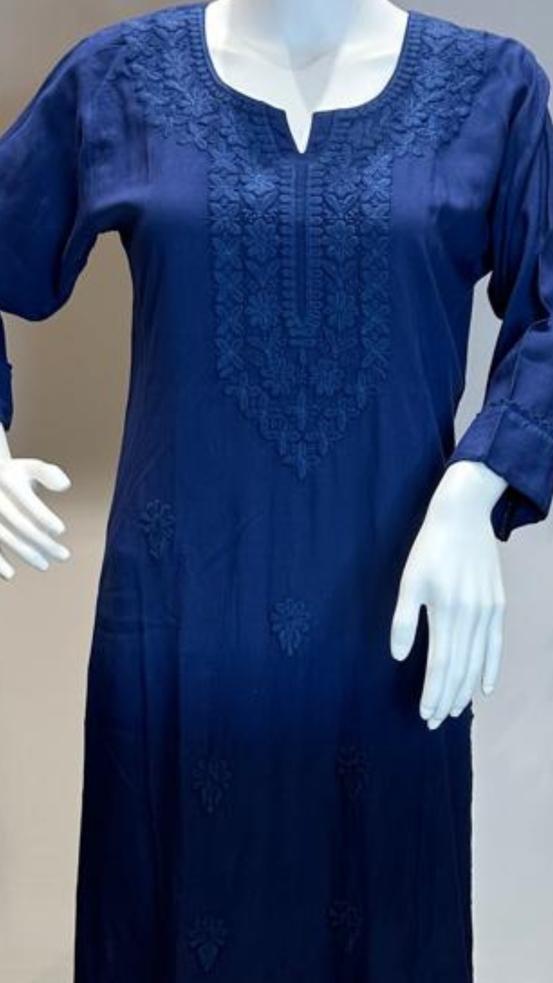Mystic Wave Embroidered Chikankari Work Kurti