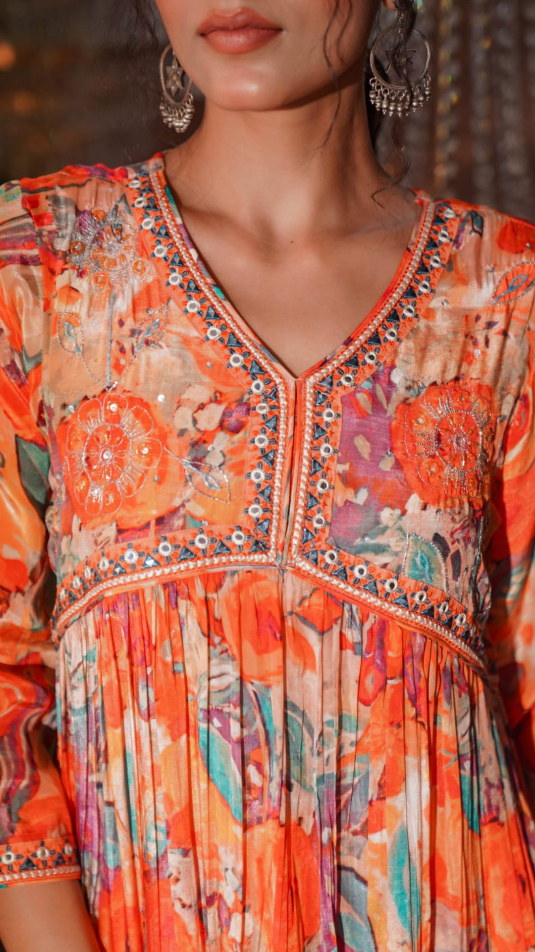 Floral Shine Punjabi Afgani Set