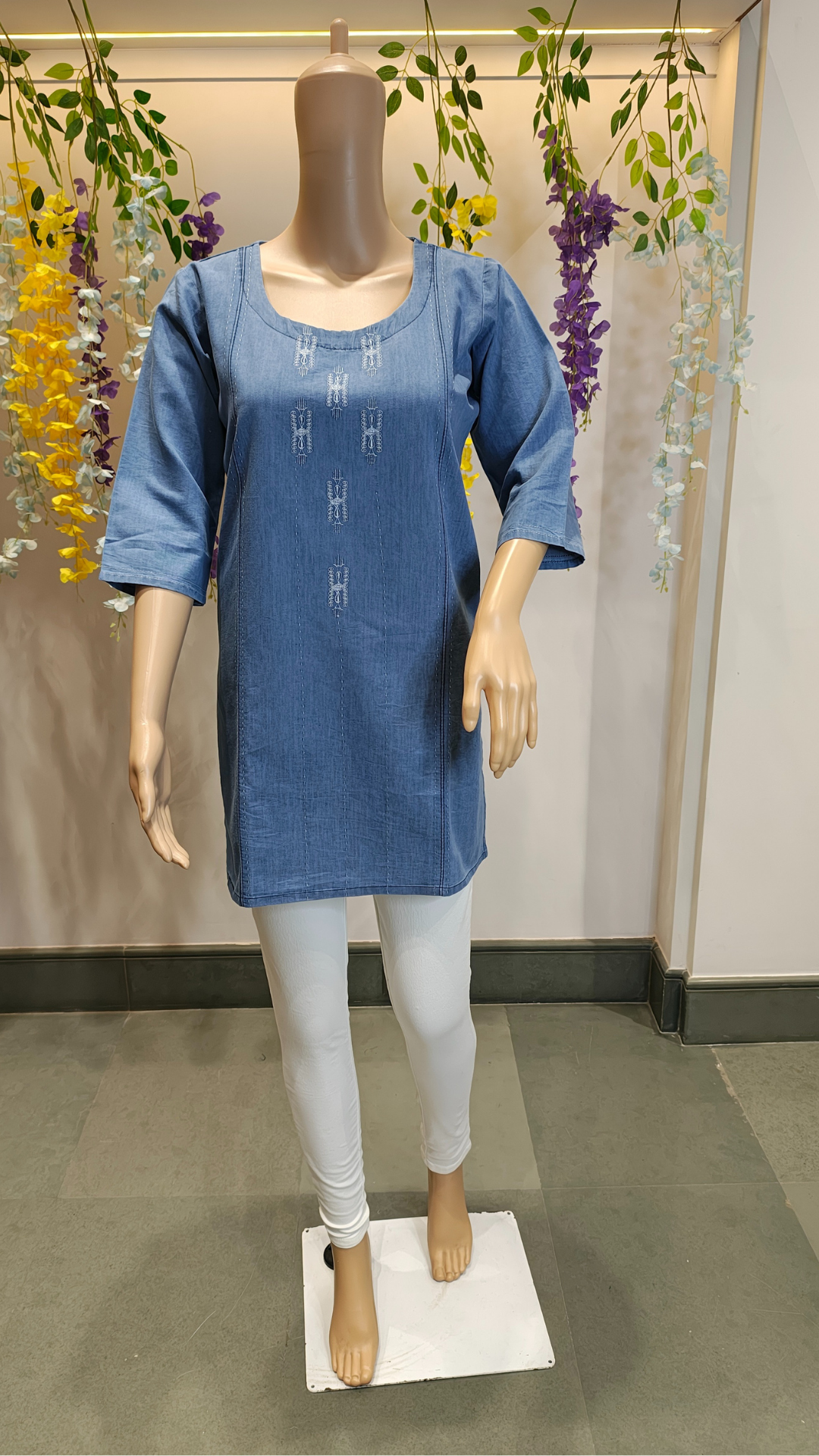 Classic Indigo Denim Short Top