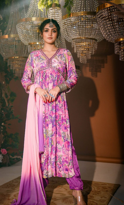 Orchid Blossom Punjabi Suit