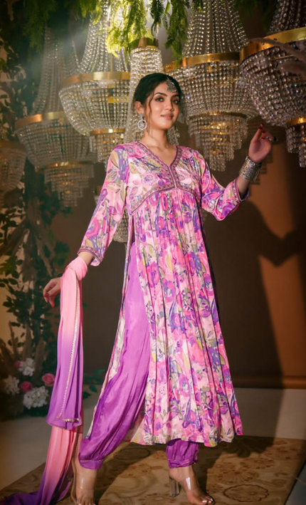 Orchid Blossom Punjabi Suit