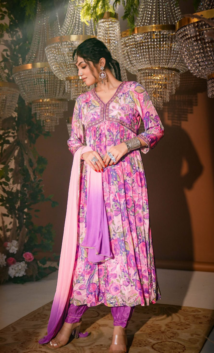 Orchid Blossom Punjabi Suit