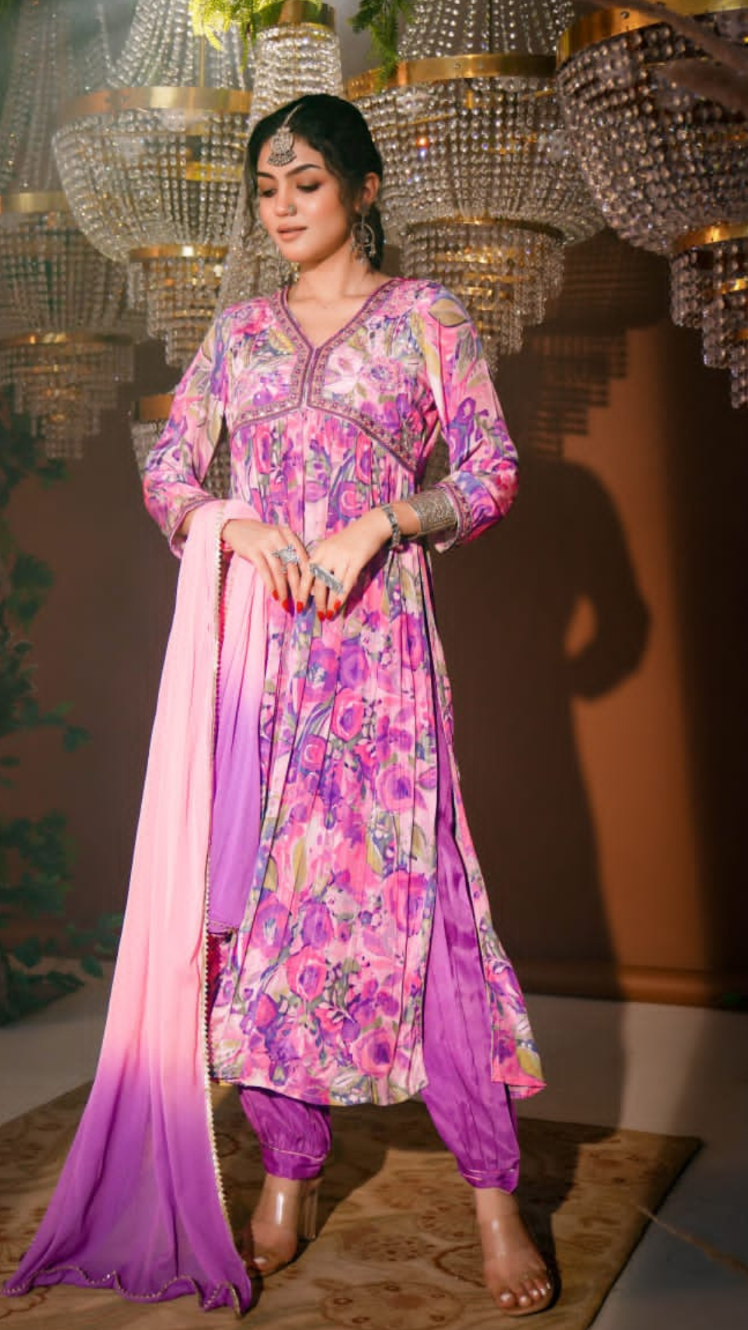 Orchid Blossom Punjabi Suit