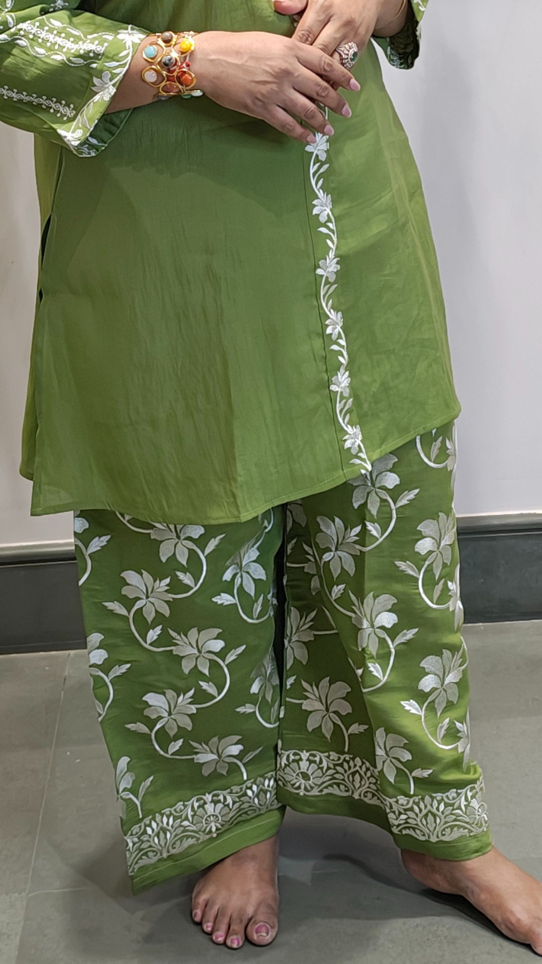 Botanic Elegance Embroidered Co-ord Set