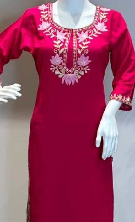 Royal Kashmiri Rani Kurta Set
