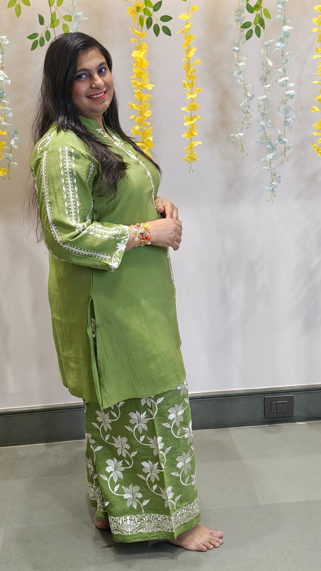 Botanic Elegance Embroidered Co-ord Set