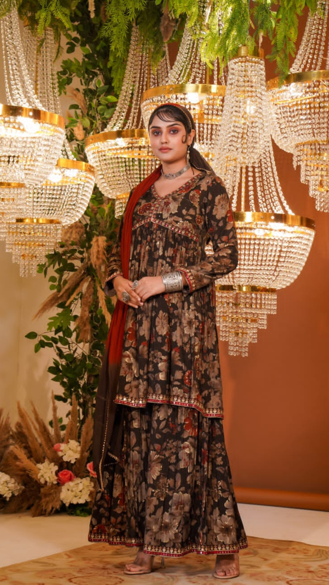 Rustic Floral Punjabi Suit