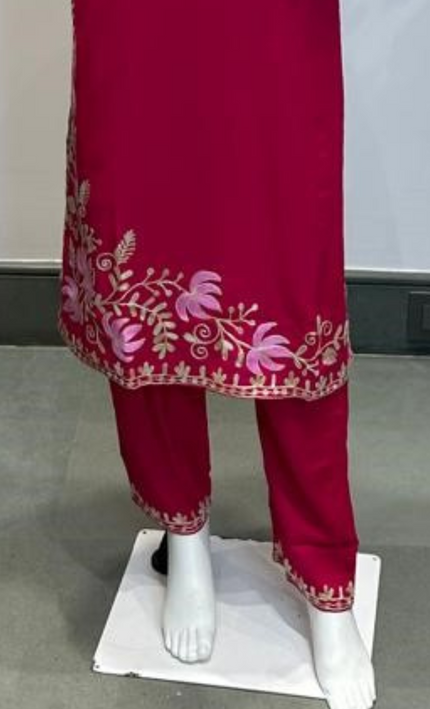 Royal Kashmiri Rani Kurta Set