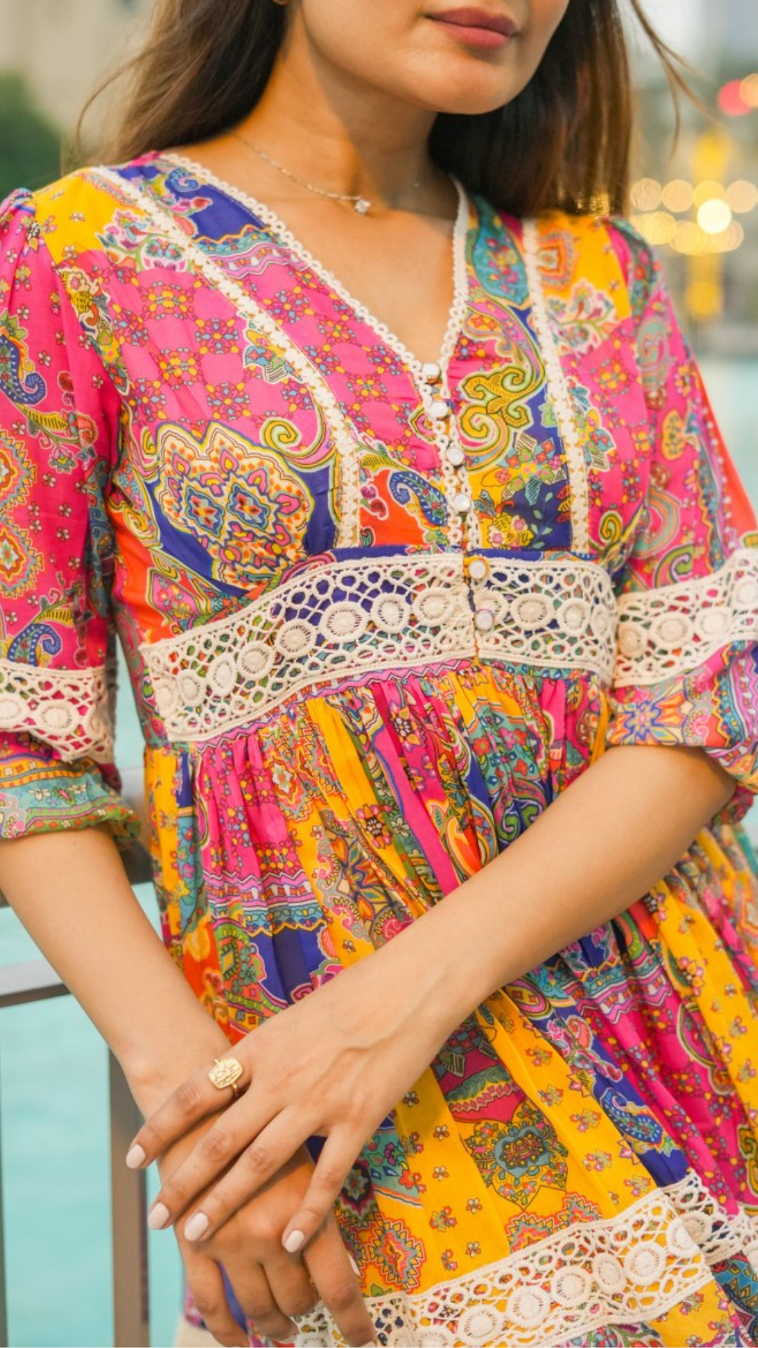 Lagoon Hues Printed Frock