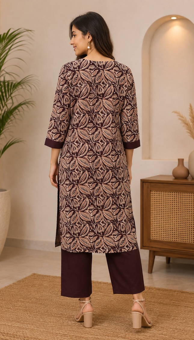 Easy Style and Beautifully Printed Kurta Pant Set For Women