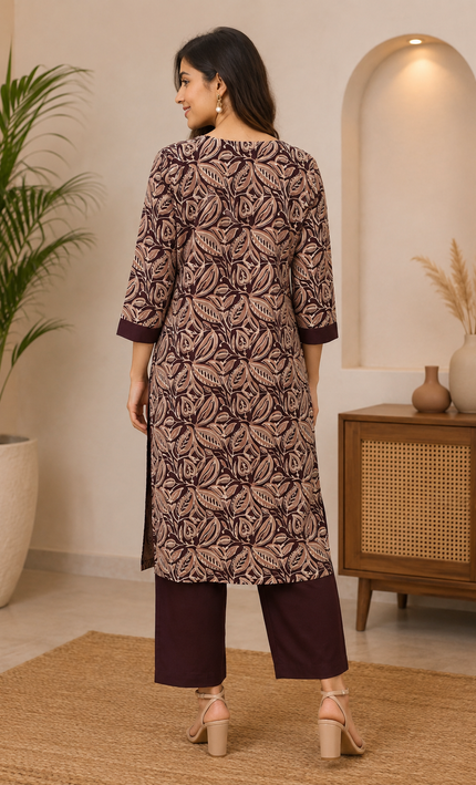 Easy Style and Beautifully Printed Kurta Pant Set For Women
