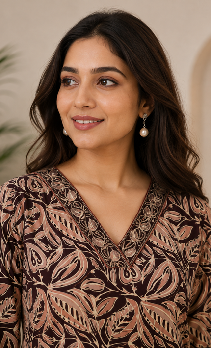 Easy Style and Beautifully Printed Kurta Pant Set For Women