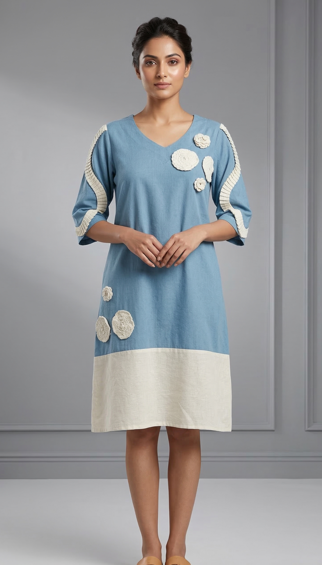 Aura Chambray Coils Frock