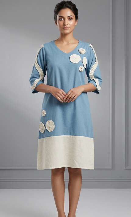 Aura Chambray Coils Frock