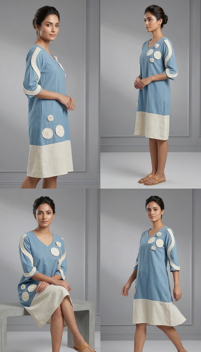 Aura Chambray Coils Frock