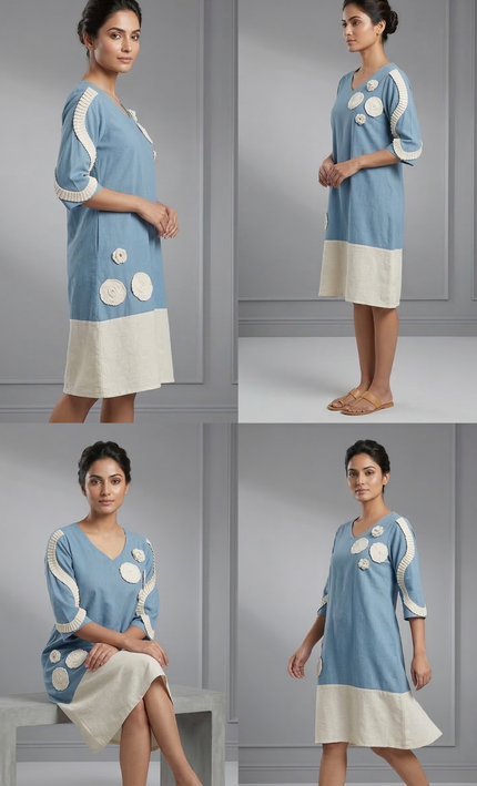 Aura Chambray Coils Frock