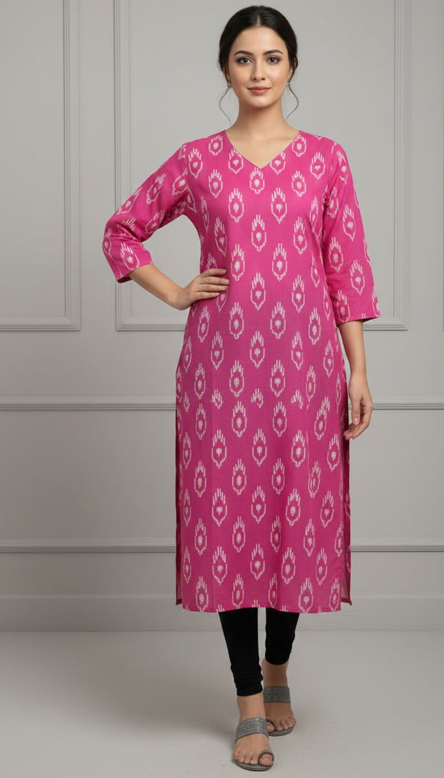 Rose Mist Office Wear Kurti