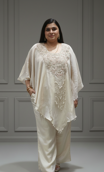 Chiku Tissue & Twill Net Indo-Western Co-Ord Set