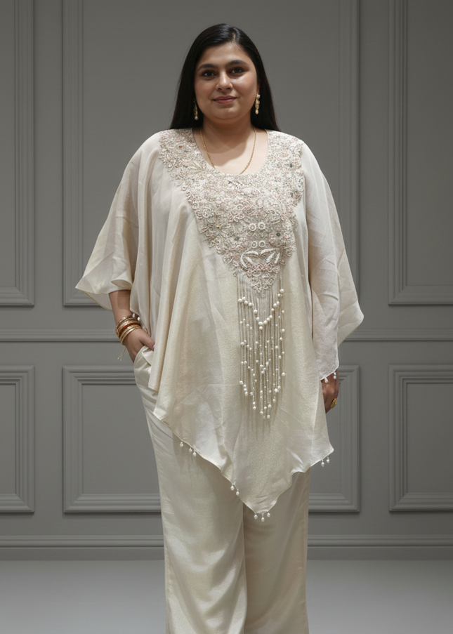 Chiku Tissue & Twill Net Indo-Western Co-Ord Set