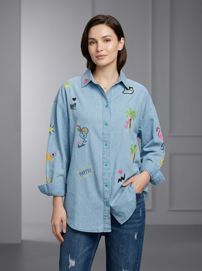 The Maverick Icon Denim Kurti