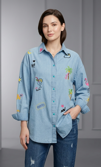 The Maverick Icon Denim Kurti