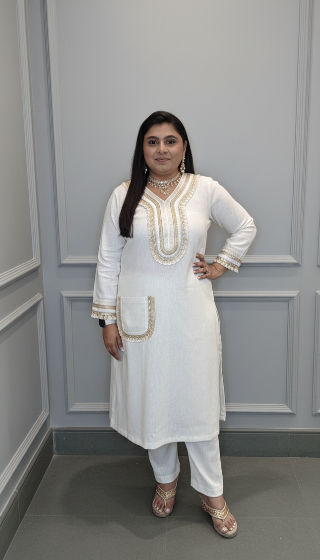 White Mirage Kurta Set
