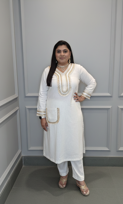 White Mirage Kurta Set