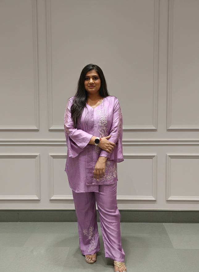 Lilac Radiance Pearl Co-ord Set