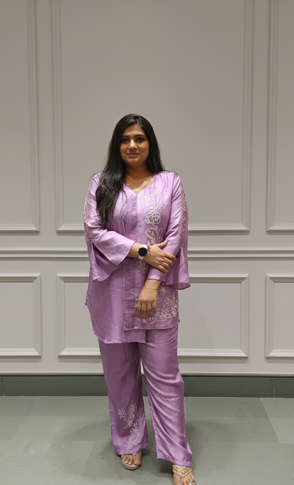 Lilac Radiance Pearl Co-ord Set