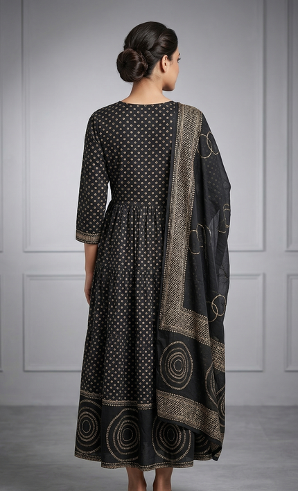 Black Anarkali Punjabi Suit for women