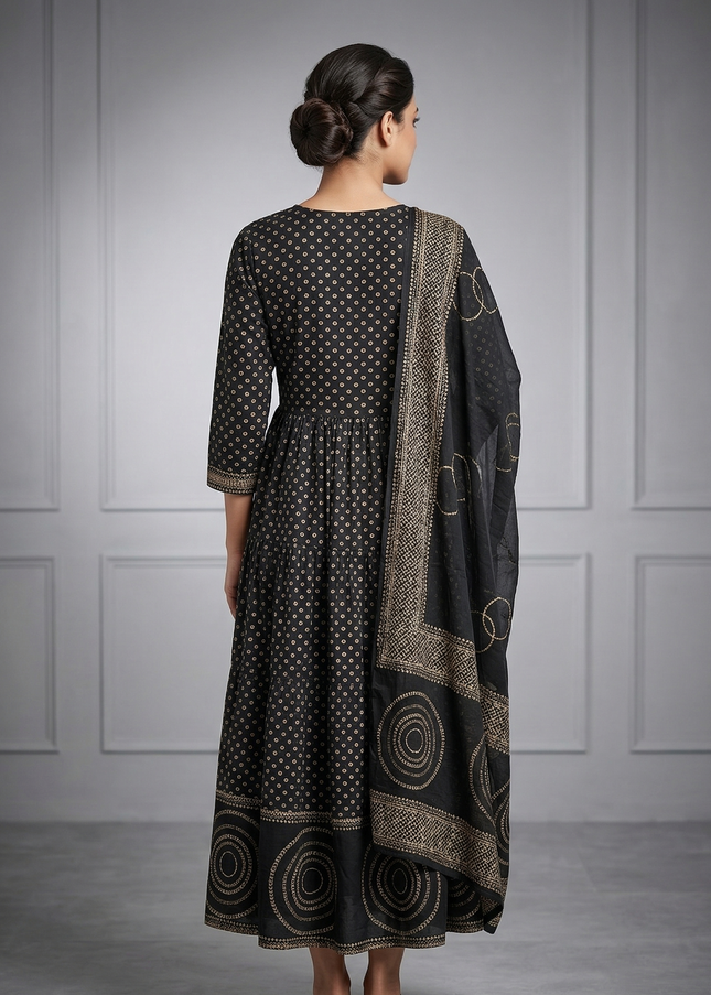 Midnight Royale Black Punjabi Suit Set