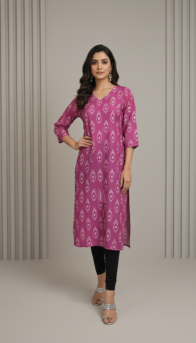 Rose Mist Office Wear Kurti